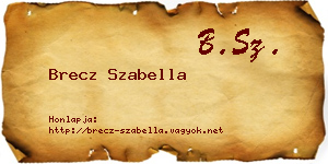 Brecz Szabella névjegykártya